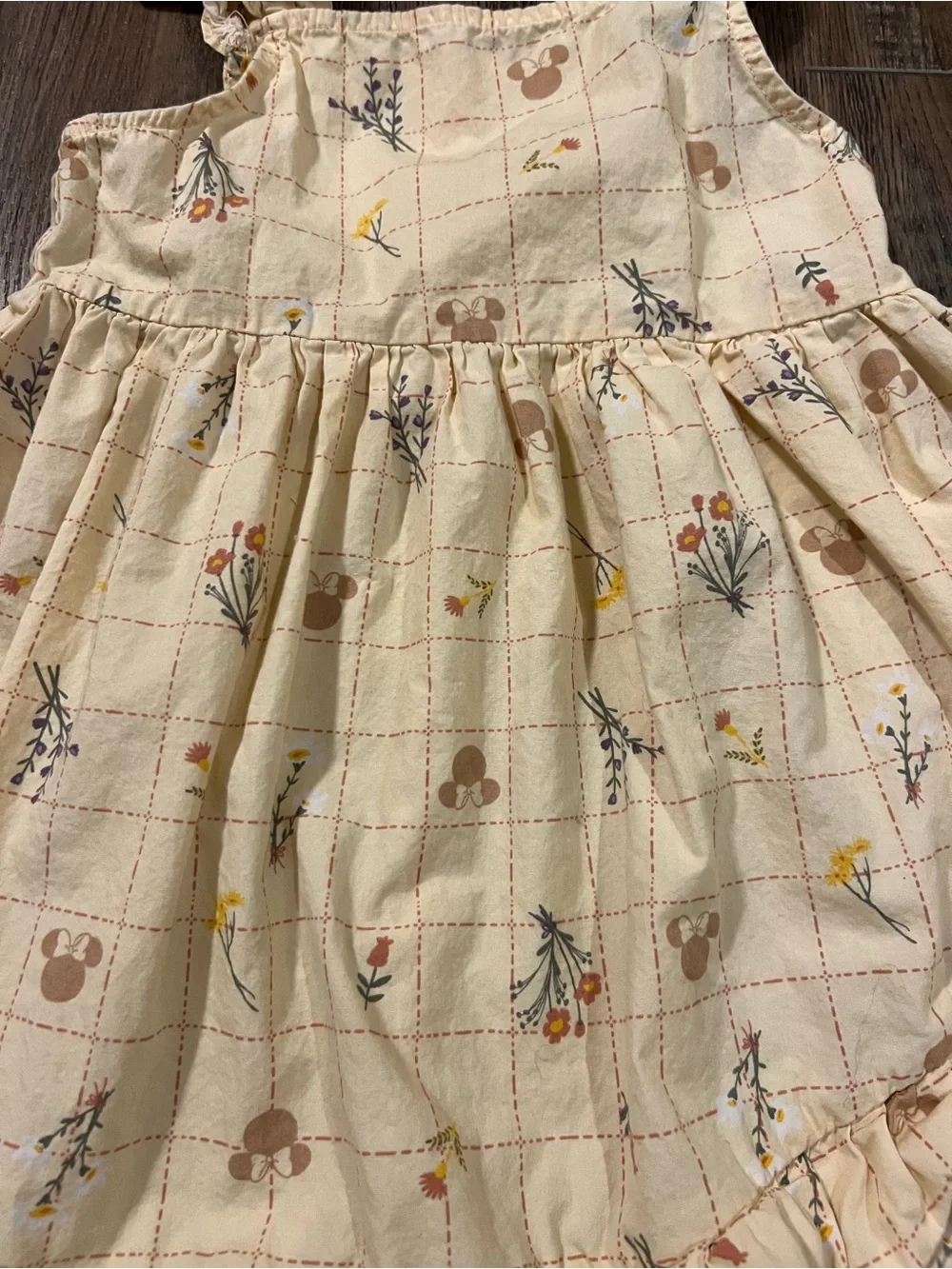 Disney Pale Yellow Floral Ruffle Dress for Girls